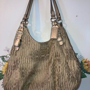 Coach Madison Maggie Bag. Gold/tan. In like new condition